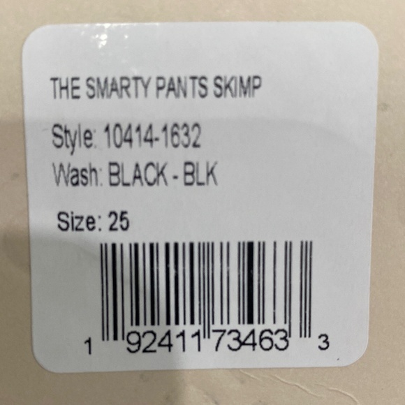 MOTHER Smarty Pants Skimp Black Leather - Picture 1 of 4